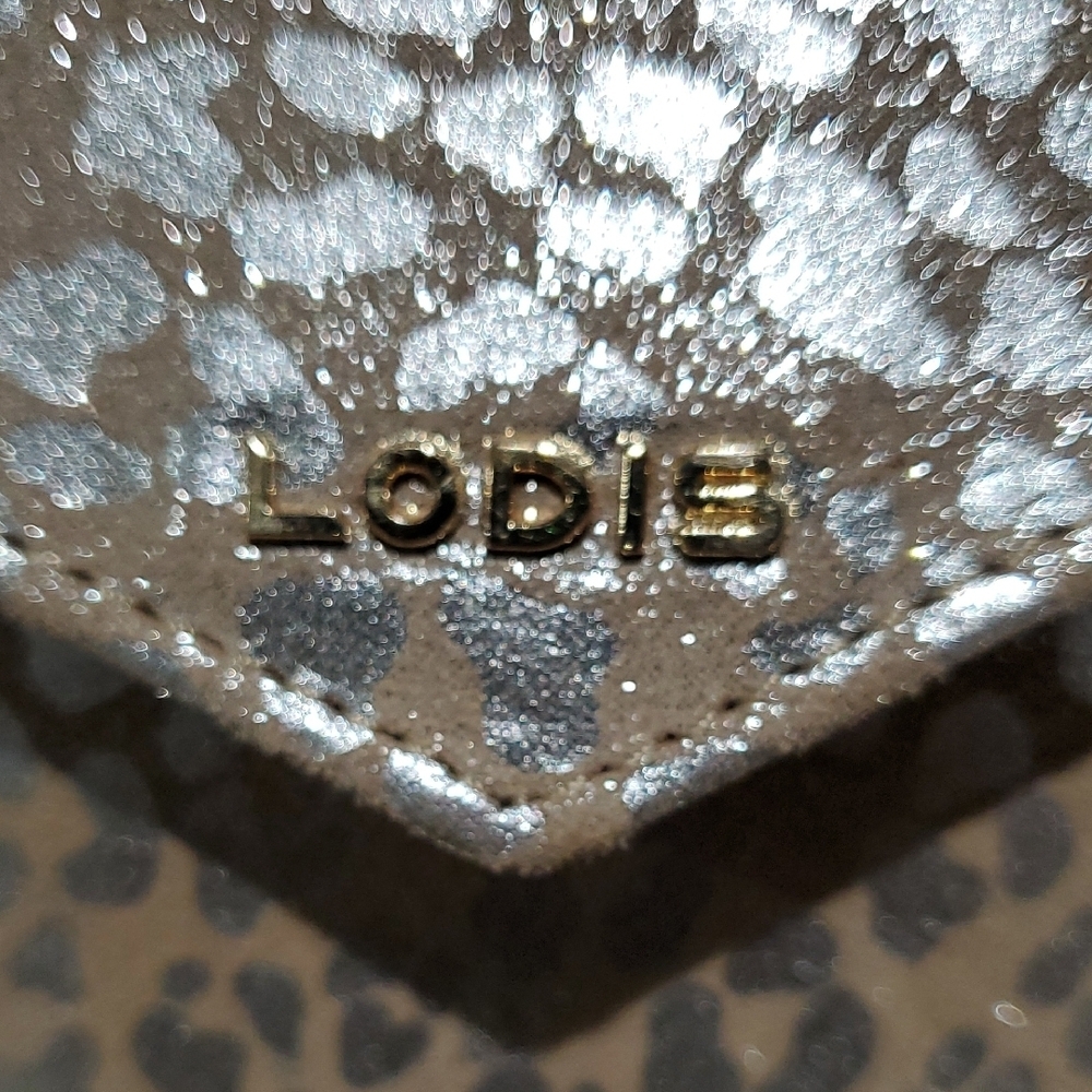 Lodis Metallic Silver Clutch